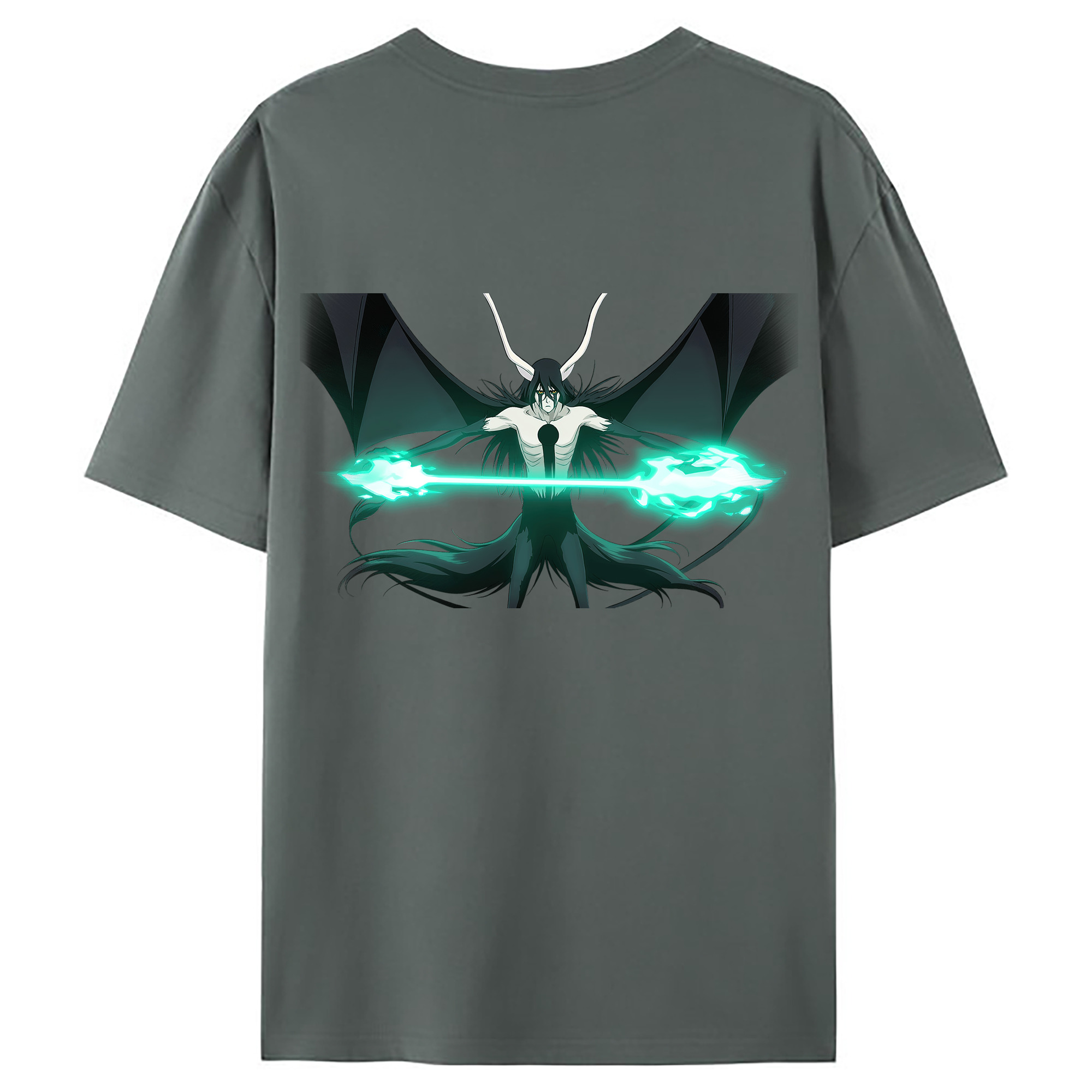 （画像用） ブリーチ ウルキオラ·シファー BLEACH Ulquiorra cifer 綿100％ メンズ半袖Tシャツ（バックプリント） 通気性